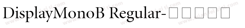 DisplayMonoB Regular字体转换